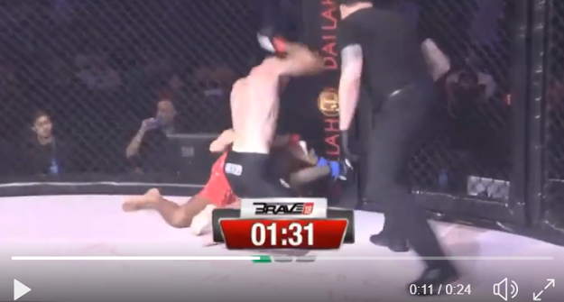 Cian Cowley wins by TKO at Brave 18