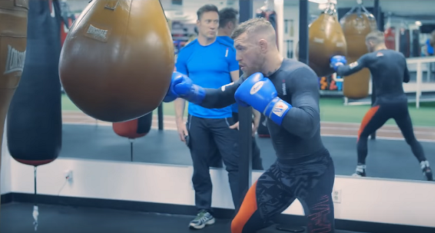 [Video] Conor McGregor works the bag in California