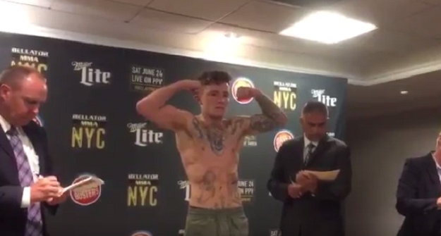 [Video] James Gallagher & Chinzo make weight ahead of Bellator NYC