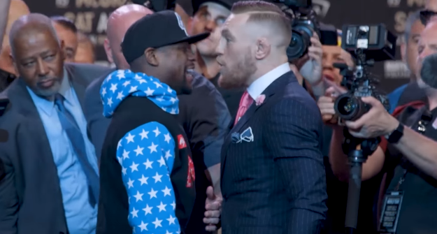 McGregor vs, Mayweather Staredown