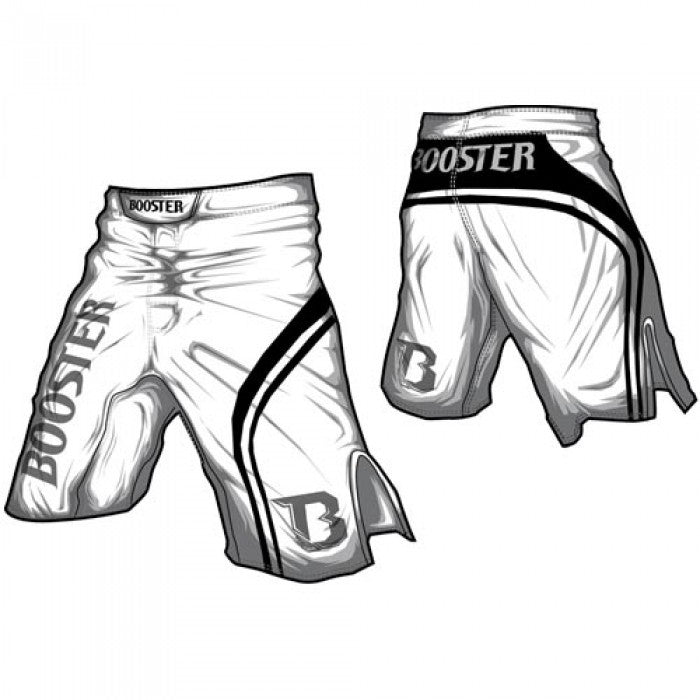 Booster Pro 5 MMA Shorts White