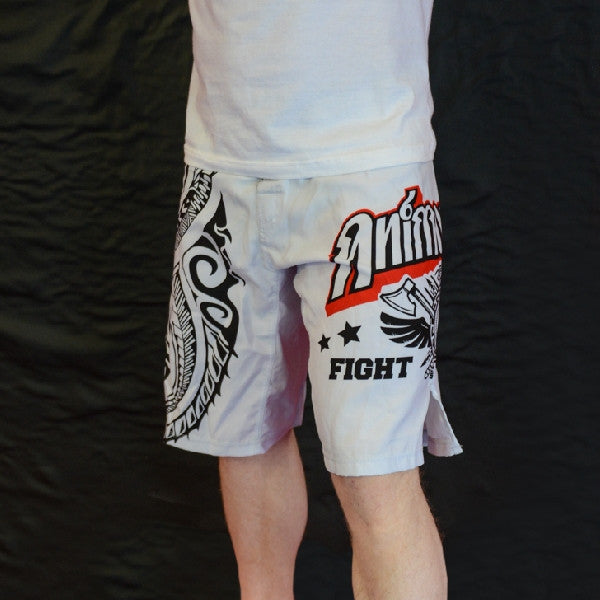 Animosity 'Tribal2' MMA Shorts White